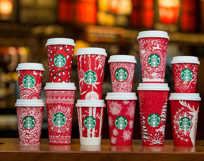 Starbucks holiday cups