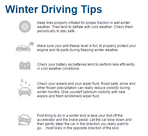 Winter driving tips